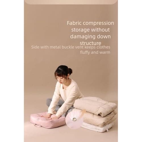 FUANA for Large Capacity Travel Clothes Storage Bag with Compression, Breathable Metal Vents & Double Down Jackets, Moisture-Proof Organizer Handbag (40x30x12cm) — view 4