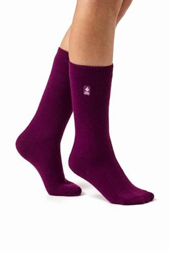 HEAT HOLDERS Lite - 3 Pair Multipack Womens Thermal Socks for Winter | Thin & Warm Socks for Dress Socks (4-8, Deep Fuchsia) — view 2