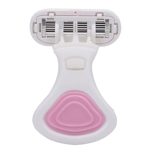 Fauitay Women Travel Shaving Kit, 6 Layer Stainless Steel Cutters Mini Portable with Foldable Non Slip Handle and 3 Refills, for Smooth Hair Removal on Legs Underarms (Pink) — view 5