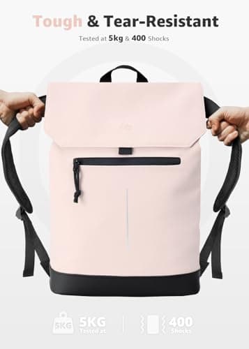 Lekespring Laptop Backpack Women-Waterproof Rucksack Bag for Women, School Bag for Girls, Work Backpack for Ladies, Pink — view 4
