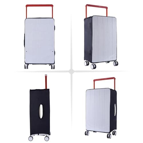PUMHUBO Wide Handle Luggage Cover - Retractable Travel Suitcase Covers for Luggage, Transparent PVC Suitcase Protector Cover, Regular, 24 inch (Right Opening), Wide Handle Luggage Cover — view 6