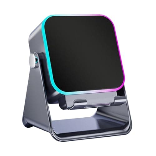 Wireless Induction Speaker,5-in-1 Portable Phone Holder,RGB Ambient Light