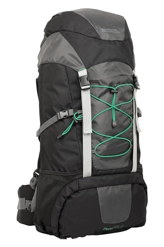 Mountain Warehouse Peru 55L Backpack - Compression, Rain Cover Travel Bag - For Camping, Hiking Charcoal — view 4
