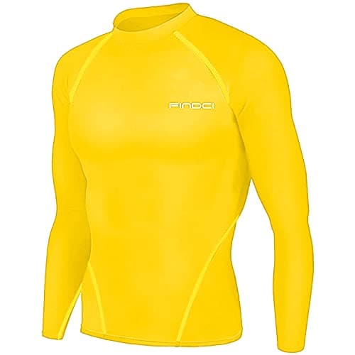 2026 Men's Thermal Underwear Set UK Heavyweight Warm Long Sleeve Long Johns Top and Bottom Base Layer Set Crew Neck Tee Quick Dry Base Layer Top Thermal Leggings Running Yellow — view 3