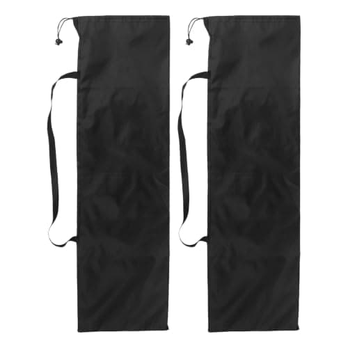 Vaguelly 2pcs Black Nylon Camping Storage Bags for Tables and Yoga Mat