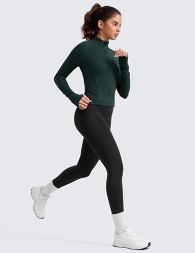 CRZ YOGA Fleece Lined Leggings with Pockets 28'' Black 14 — view 4