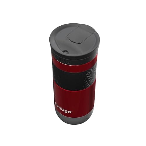 Contigo Travel Mug Byron, Stainless Steel Thermal-Mug, Insulated Coffee to go Cup, 100% Leakproof, Keeps hot for 7 Hours, Dishwasher Safe lid, Red — view 3