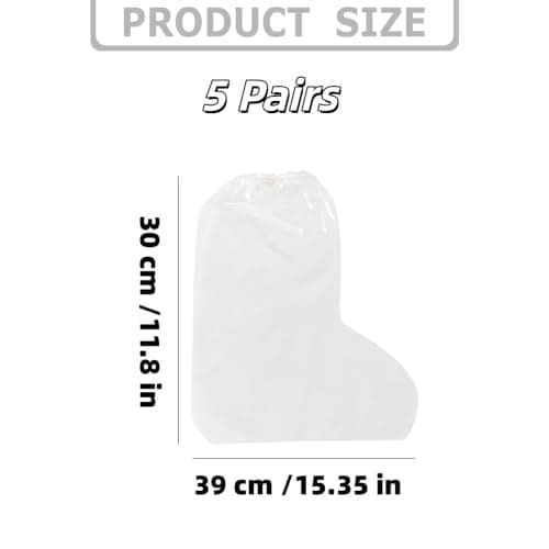 Waterproof Shoe Covers, Plastic Shoe Covers Disposable Non Slip, 5 Pairs — view 2