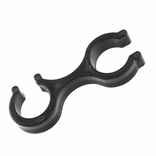 10 PCS Trekking Pole Clips Sturdy Hiking Pole Clips Walking Stick Holder Double Rod Buckle Connector Walking Stick Accessories for Outdoor Hiking Camping(Black) — view 5