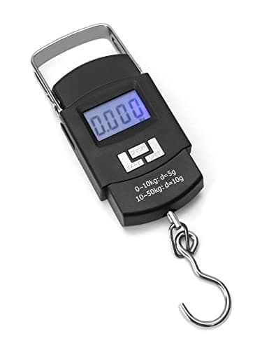 QWORK® Portable Luggage Scale 50kg, Suitcase Weighing Scales, Digital Luggage Scales, Perfect For Measuring Fish, Luggage, Family Life, Batteries Not Included — view 4
