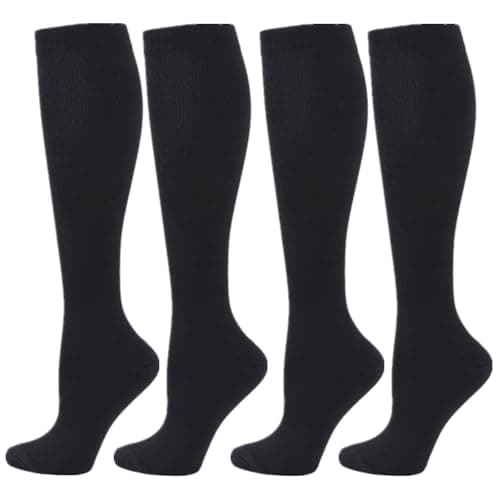 Compression Socks for Women Men, 2/3/4/6 Pairs 20-25mmHg Knee High Socks