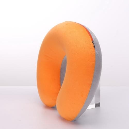ulafbwur U-Shaped Travel Pillow Support Neck Neck Pillow Cushion U-Shaped Pillow Practical Grey Orange One Size — view 3