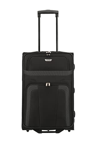paklite travel suitcase with 2 wheels, medium-sized trolley, ORLANDO, soft travel luggage bag with wheels in timeless design, 63 cm, 58 liters