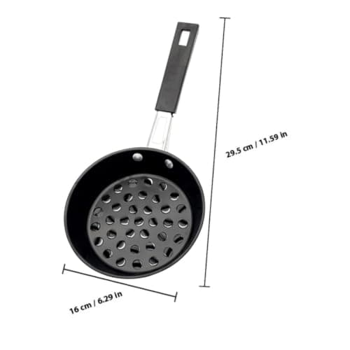 Portable Charcoal Burner Pot for Camping and Barbecue, Iron Black — view 2