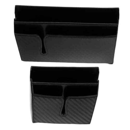 SEWOART 2 Pcs Car Receipt Storage Organizer with Carbon Fiber Pvc Adhesive