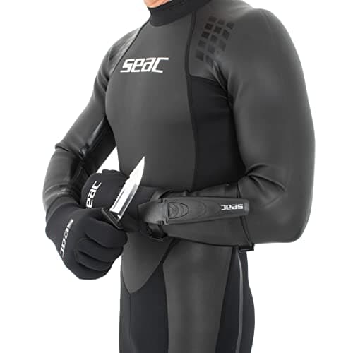 SEAC Unisex 0550017520000a Hammer Diving Knife for Apnea and Scuba Diving Dagger with Straps, Black, One Size UK — view 5