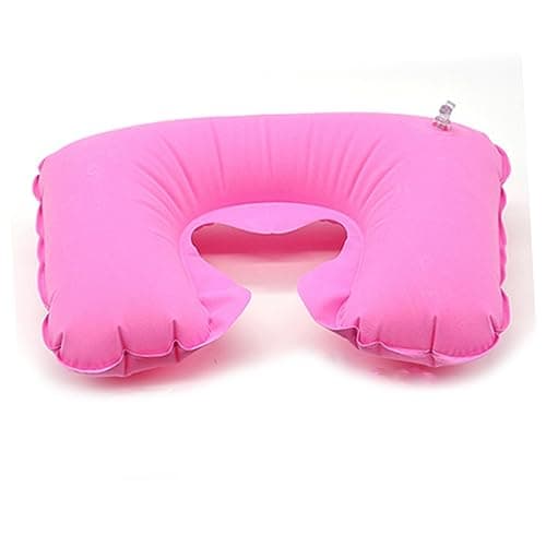 KOCKSHION 4 Pack Inflatable U-Shaped Travel Pillow, Micro-Velvet Fabric Neck Support, Deflatable and Rollable for Car and Office Use, Comfortable Travel Pillow for Adults — view 4