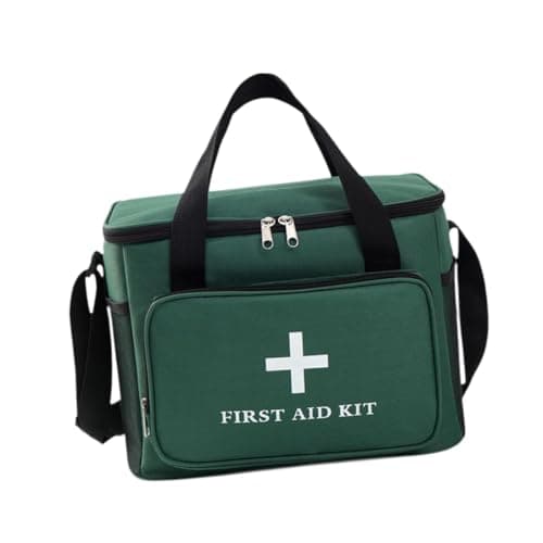Amagogo Empty First Aid Bag Emergency Medical Bag with Adjustable Shoulder Strap Multipurpose First Aid Kit Travel Multi Pockets Utility Pouch for Traveling Outdoor, Green