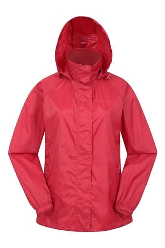 Mountain Warehouse Pakka Womens Waterproof Rain Jacket Red 12