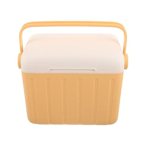 LABRIMP Camping Cooler Bucket Insulated Box 6l Outdoor Yellow Foam Portable Ice Retention Shock-resistant for Road Trips and Group Barbecues