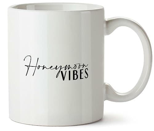 Hippowarehouse Honeymoon Vibes Printed Mug Various Colour Options Ceramic Cup Kitchenware 10oz