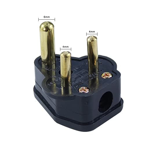 5 Amp Round Pin Plugs Mains Plug 3 Pin Lighting Plugs Adaptor Household Lamp Plug for Stage Lighting Lamp (5 pack) — view 5