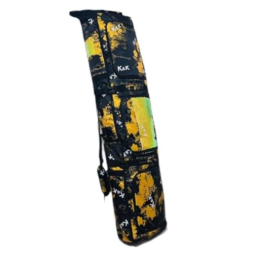 F Fityle Snowboard Bag Ski Bag with Handle for Adults with Wheels Padded Rolled up Top Snowboard Backpack Ski Carry Bag, Yellow — view 6