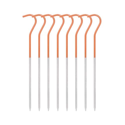 iBasingo 15cm Ultralight Titanium Shepherd Hook Tent Pegs 8-Pack Ti4001P