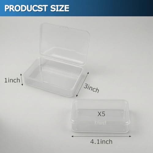 NOYIN NETEK Clear Plastic Card Storage Box – 5 Pack — view 2