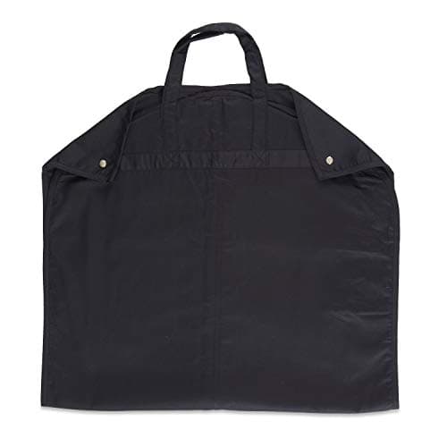 Hoesh 44" Black Finest Luxury Cotton Twill With Handle Breathable Men Suit Carrier Cover Protection Travel Garment Bag (Black) — view 2