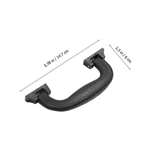 Homoyoyo 6pcs Black Plastic Luggage Handles with Foldable Design and Easy Installation, Suitable for Travel Bags and DIY Suitcase Repairs — view 6