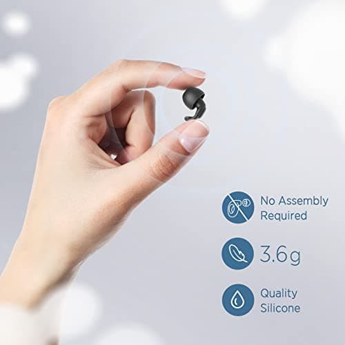 Silicone Ear Plugs for Sleep Noise Cancelling Noise Reusable Soft Comfortable Earplugs for Sleeping,Noise Sensitivity & Flights -16 Ear Tips in XS/S/M/L, 2 Travel Boxes - 33dB Noise Cancelling (Black) — view 3