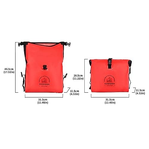 KQFCAZRE Bag, Panniers, Handlebar Bag, Adjustable, Waterproof, Universal, 9 L, Tool Bag, Panniers, Motorcycle Saddlebags, Simple, Red — view 3