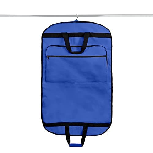 DALIX 39" Garment Bag Cover for Suits and Dresses Clothing Foldable w Pockets, Royal Blue, OneSize — view 2