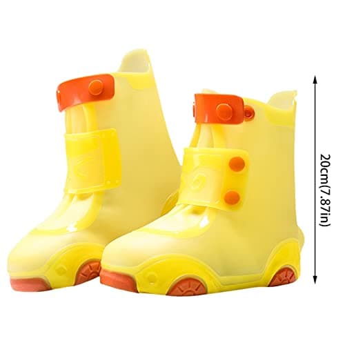 Kids Waterproof Shoe Covers Reusable Non Slip Children Rain Boots Adjustable Wear Resistant Toddler Overshoes Flexible Durable Rainy Day Shoe Protectors for Outdoor Walking School Travel — view 6