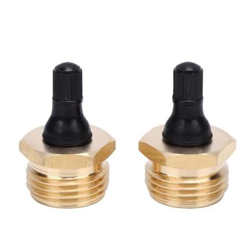 Blaihild Brass RV Blow Out Plug 1/2 Inch Schrader Valve Adapter for Winterizing - RV Air Compressor Adapter Tool for Travel Trailers Sprinkler Systems Freeze Protection