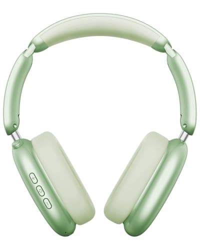 Wentronic Y02 Active Noise Cancelling Headphones,60H Battery,5 EQ Music Modes,Hi-Res Audio,Deep Bass,Foldable Wireless Over Ear Bluetooth 5.4 Headset,Breathable Leather Earpads (Green)