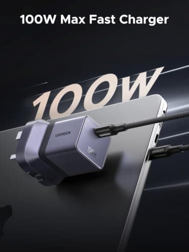 UGREEN Nexode Air 100W USB C Charger with Cable, Foldable GaN Fast Charger — view 2