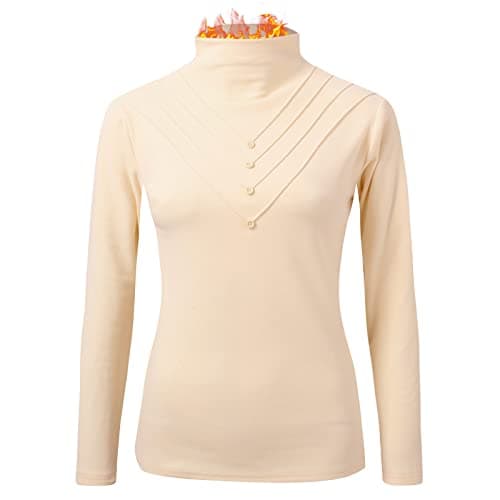 Thermal Underwear Women's Long Sleeve Shirt Women's Tight Top with Zip Long Sleeve Breathable V-Neck Sports Shirt T-Shirt Thermal Underwear Women's Long Sleeve Shirt Women, B2-a, XXL — view 3