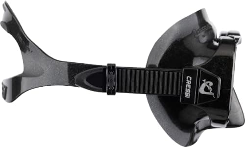 Cressi Perla Separate Glass Mask & Snorkel Set for Adults - Low-Volume Diving Mask - Dry-Top Snorkel Set - For Diving & Snorkelling - Black / Black - Single Perla Mask — view 6