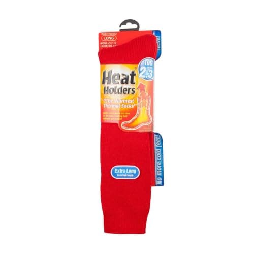 HEAT HOLDERS - Mens & Womens Knee High Thermal Socks | Extra Thick Warm Socks with Fluffy Insulated Inner for Winter | Ideal Socks for Outdoor Boots (6-11, Red) — view 3