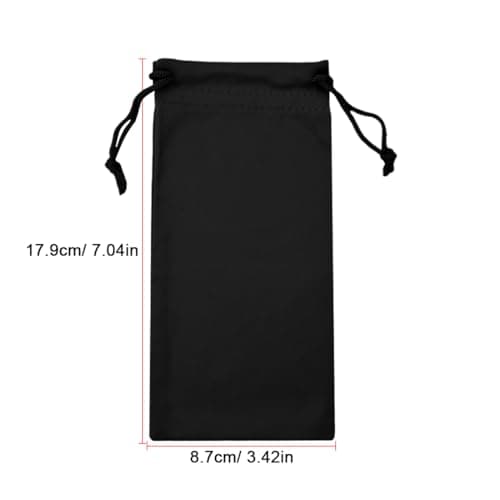 LICQIC Microfibre Sunglasses Soft Pouch, 1 Pcs Black — view 2
