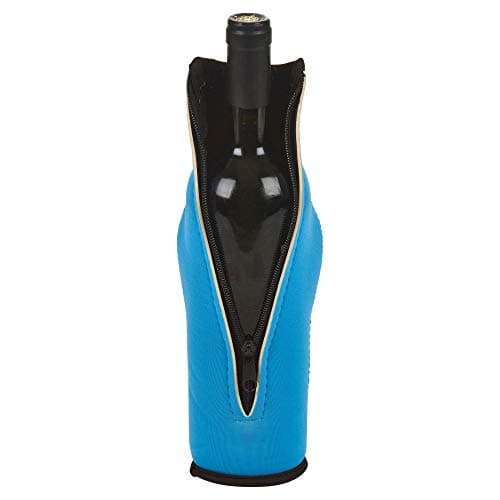 URBN-CHEF Zip Up Protective Insulating Neoprene 500ml Bottle Holder Sleeve Non Slip Coolerbag Water, Beer Jacket Covers for Travel, Sports, Hiking, Picnic, Beach, Park (Blue, 1) — view 2