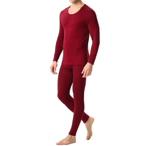 OBiQuzz Thermal Underwear Men's Set Functional Underwear Long Thermal Underwear Soft Functional Underwear Thermal Underwear Thermal Underwear Thermal Underwear Breathable Ski Underwear Thermal — view 2
