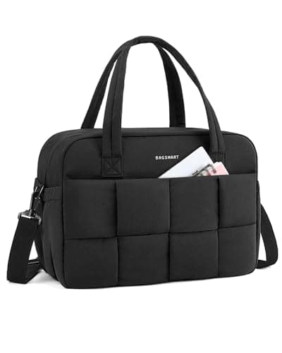 BAGSMART Travel Bag for Overnight Weekend, 24L Gym Sports Bag with Wet Pocket, Cabin Bag for Easyjet Underseat, Puffy Carry On Hand Luggage for Women, with Laptop Compartment