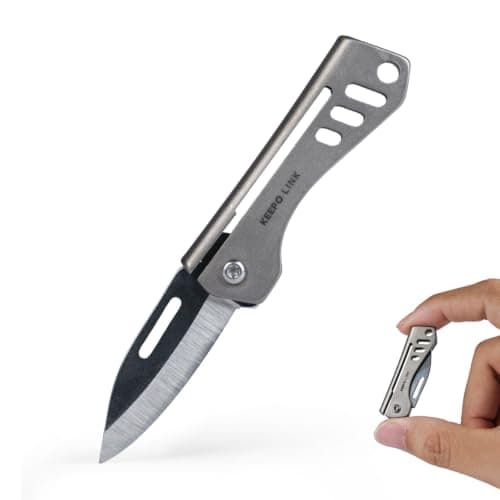 KEEPO LINK Mini Titanium Pocket Knife for Everyday Carry, OLK07