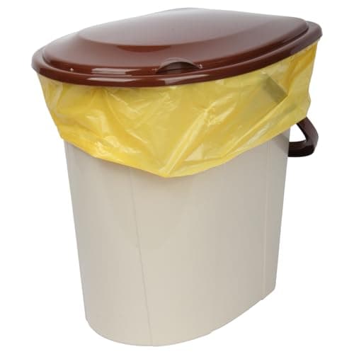 Jolie Max 24L Portable Camping Toilet – Bucket-Style Loo with Hinged Seat & Lid, Lightweight & Sturdy, 41×35 cm • Height 42.5 cm – Ideal for Tents, Vans, Festivals, Garden/Renovation Backup (Beige) — view 3