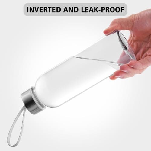Vllcsla Water Bottle Transparent Plastic 300ML/ 400ML/ 580ML, Leak-Proof & BPA Free Reusable Sports Bottle with Handle, No Straw, for Gym, Travel, Home, School, Office — view 5