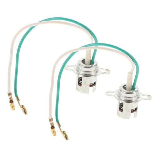 2pcs Motorcycle LED Light Socket Iron Rubber Plastic Silver Holder