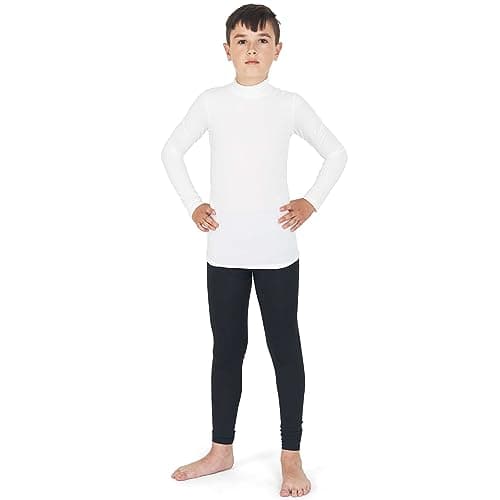 PowerLayer Thermal Base Layer Kids - Compression Skins for Boys and Girls - Leggings or Tights for Football Running & Other Sports - 10-12 Years - Black Stealth — view 2